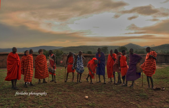 Masai Men are Dancing. Location: Masai Village, Kenya. Camera: Canon 1000D.