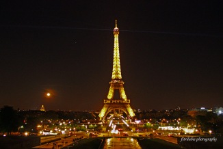 Eiffel at Night Time Paris, France.