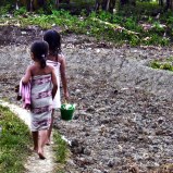 Seeing these two little girls must walk far just to have a shower makes my heart broke.